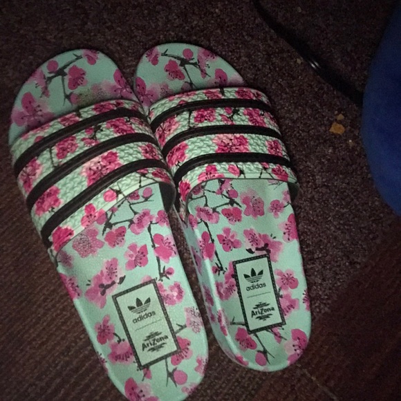 Limited edition Arizona tea slides adidas
